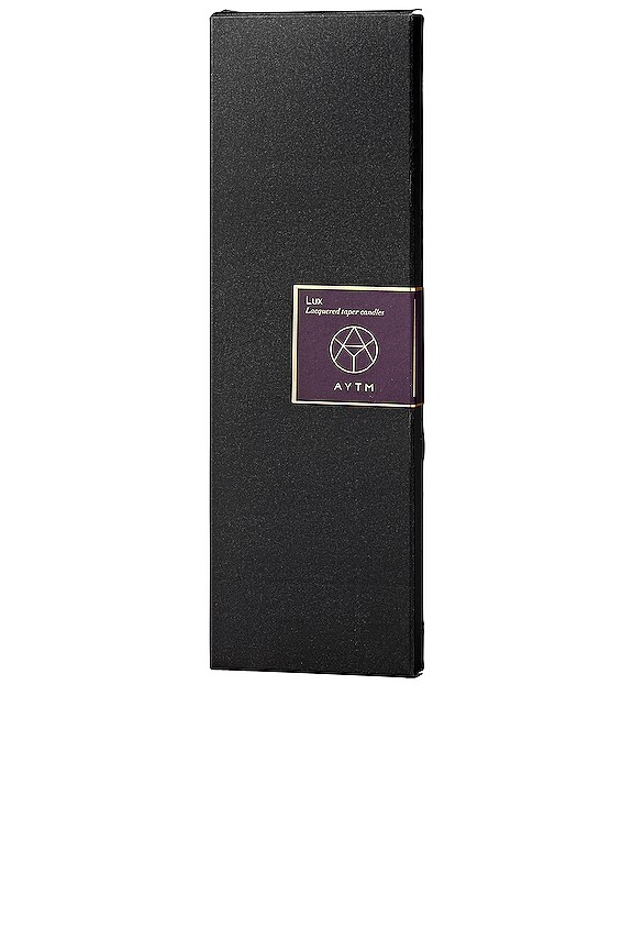 view 2 of 2 Lux Set of 4 Tapered Candles in Bordeaux