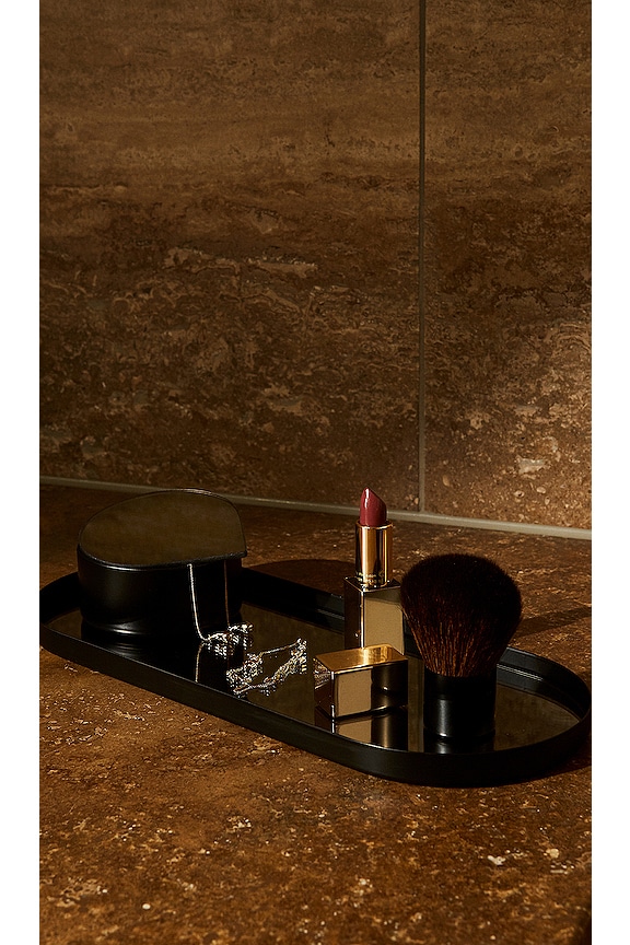 view 2 of 2 Large Margo Mirror Tray in Black