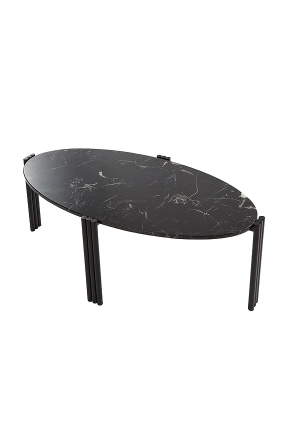 view 2 of 6 Tribus Oval Coffee Table in Black & Black