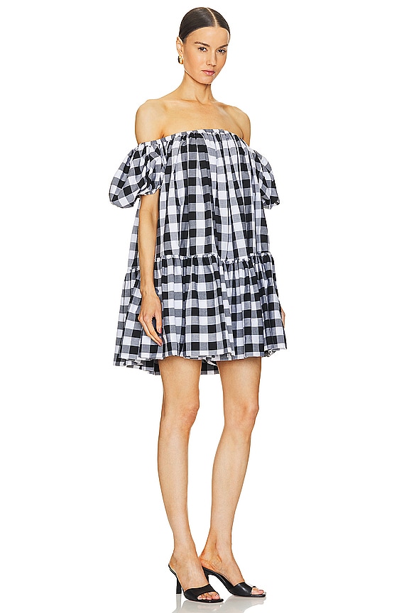 view 2 of 3 Elyssa Mini Dress in Black & White Gingham