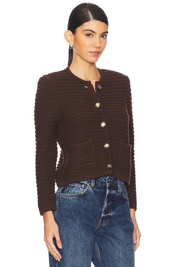 view 2 of 4 Gaspard Cardigan in Chocolate