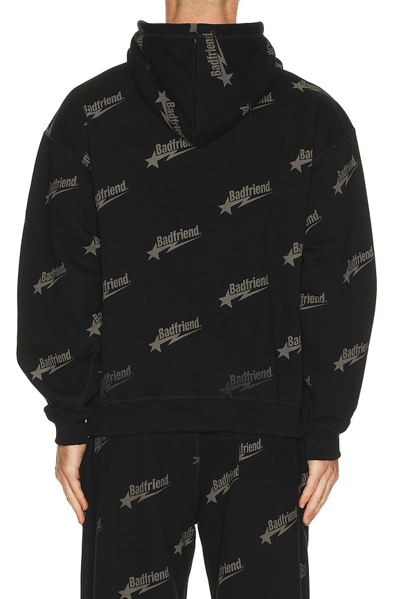 view 2 of 4 Star Hoodie in Black & Charcoal