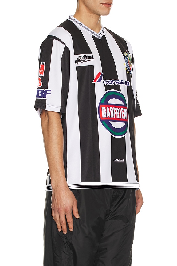 view 2 of 6 Badfriend Soccer Jersey in Black & White