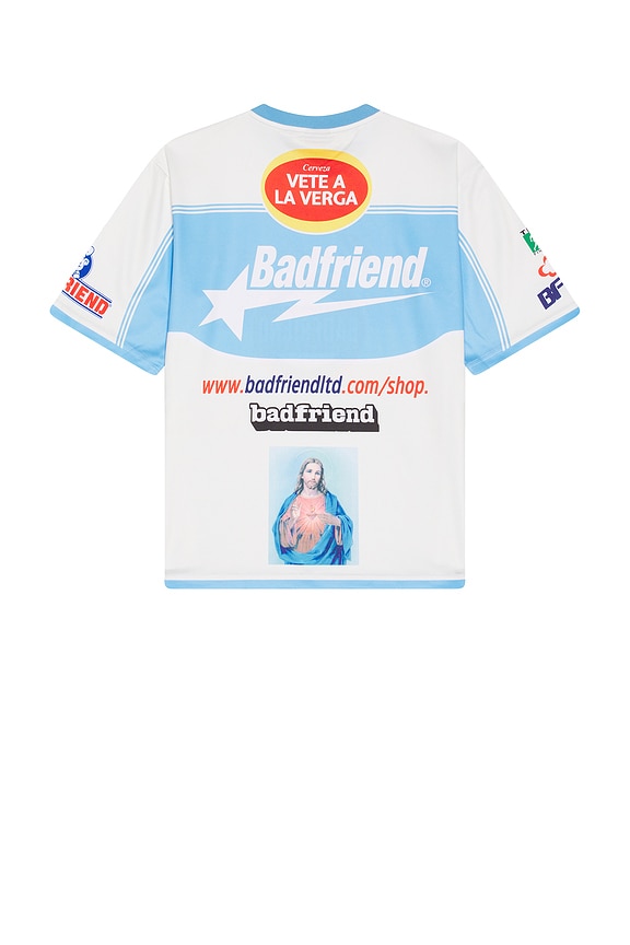 view 2 of 4 Soccer Jersey in Bone & Blue