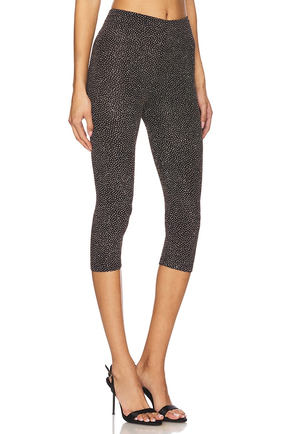 view 2 of 6 Cassia Capri Pant in Black & Gold