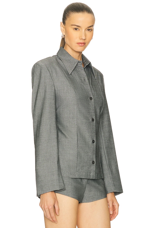 view 2 of 4 Jagger Blouse in Grey Melange