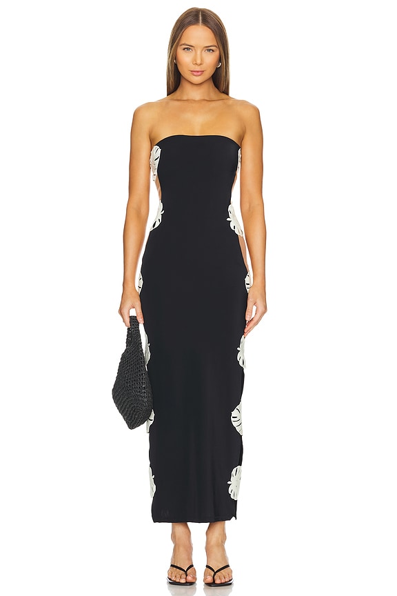 view 2 of 4 МАКСИ ПЛАТЬЕ HOJA ROTA in Black