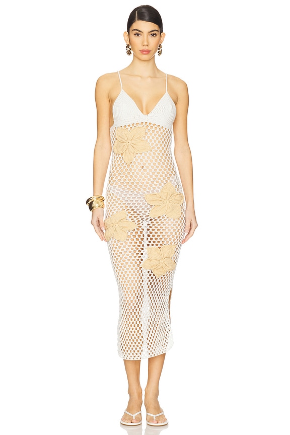 view 2 of 5 ROBE MAXI FLORA in Ivory