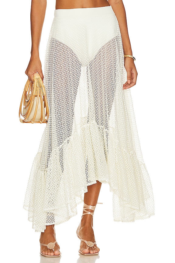 view 1 of 4 Jardin De Las Rosas Maxi Skirt in Ivory