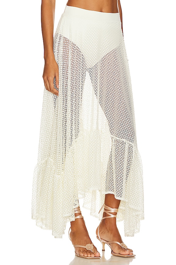 view 2 of 4 Jardin De Las Rosas Maxi Skirt in Ivory