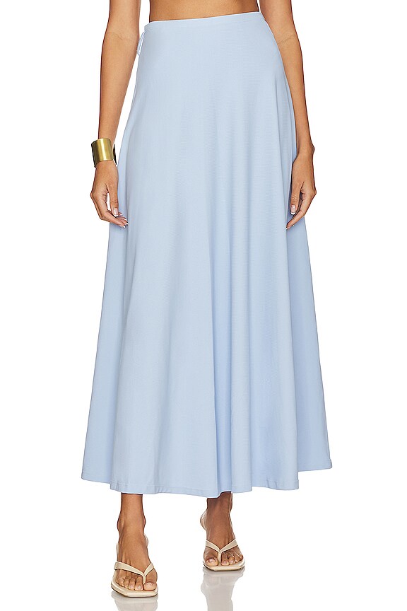 view 2 of 5 FALDA MIDI ROSA MARIA in Pastel Blue