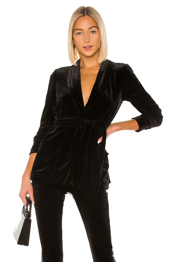 view 1 of 5 Spencer Smoking Jacket in Black