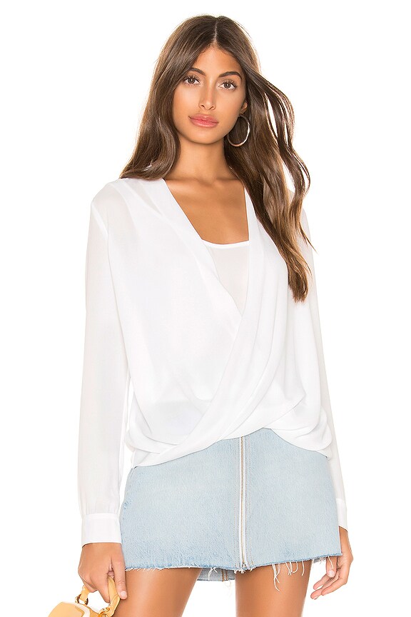 view 2 of 5 Breakwater Georgette Top in Chalk