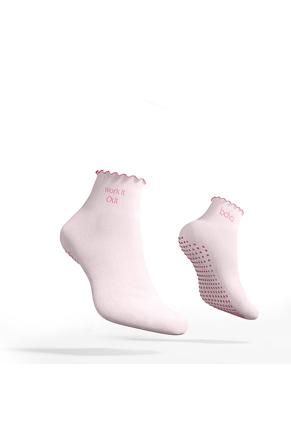 view 2 of 5 The Frilly Sock in Blush