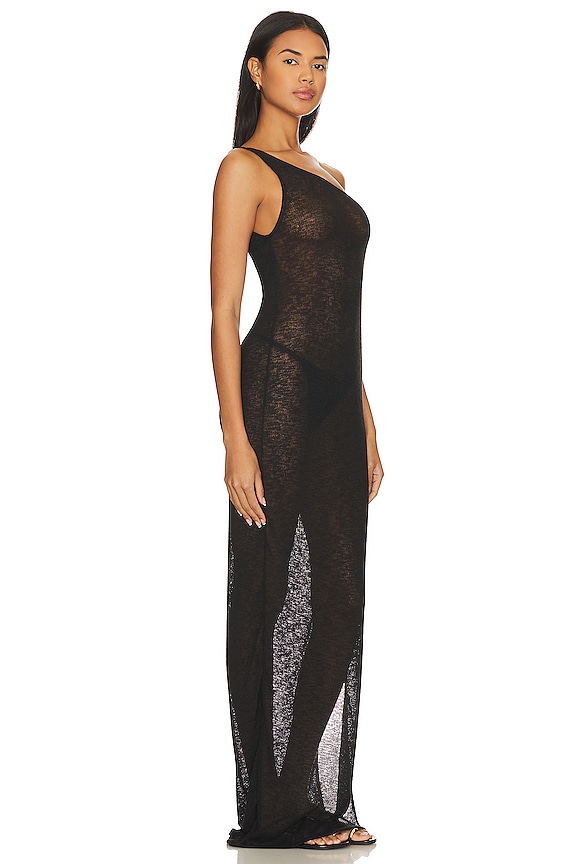 view 2 of 3 VESTIDO UN HOMBRO ARBEL in Black