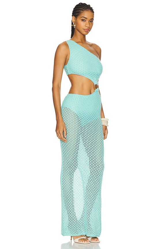 view 2 of 3 Brie Dress in Aqua Marine