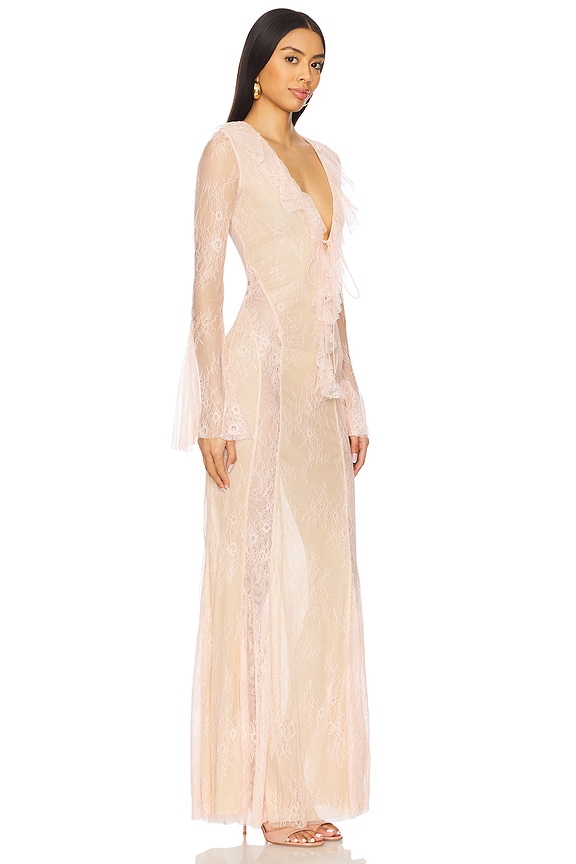 view 2 of 3 Nori Maxi Dress in Peach Lace