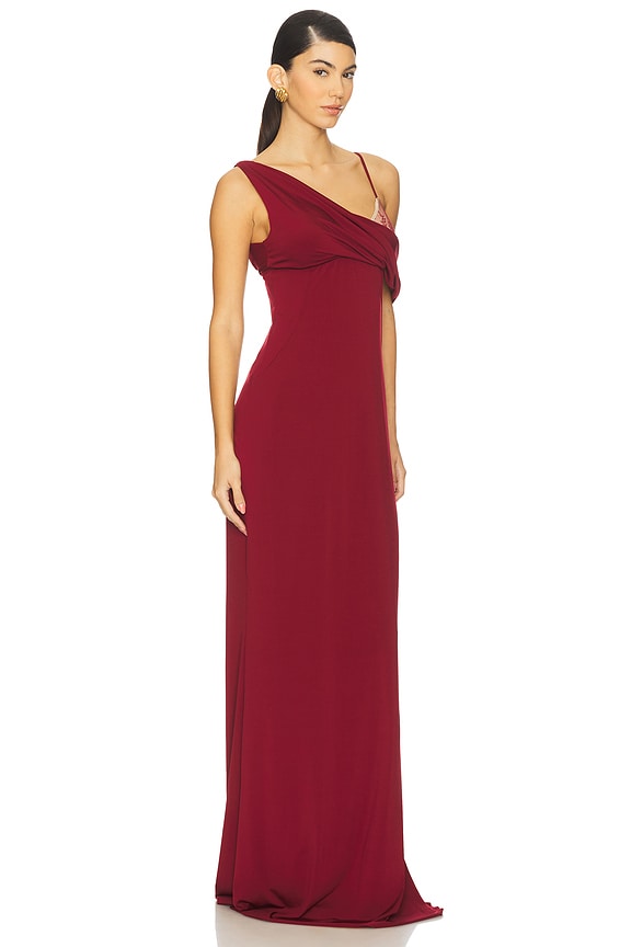 view 2 of 3 Elektra Dress in Burgundy