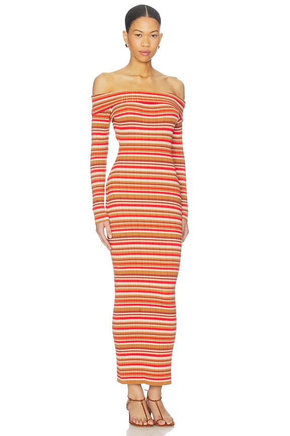 view 2 of 4 ROBE MAXI BONNIE in Bayadere Rib Stripes