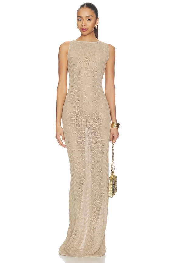 view 1 of 4 MAXIVESTIDO CORIN in Sand Gold