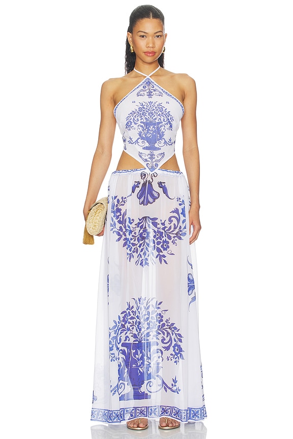 view 1 of 3 MAXIVESTIDO RILEY in Blue Matera
