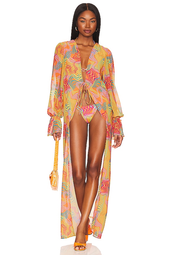 view 2 of 4 Long Cover Up in Waves