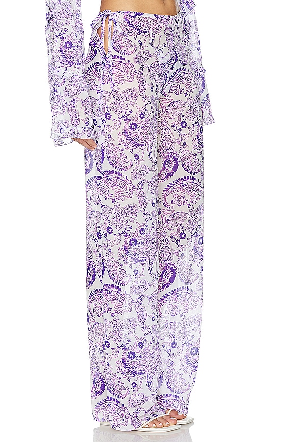 view 2 of 4 PANTALONES GRACE in Purple Bandana