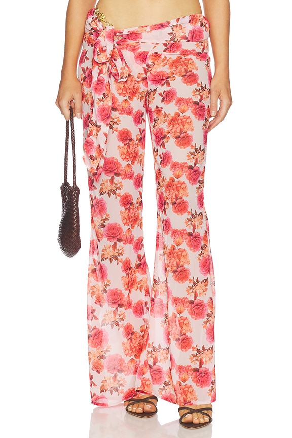 view 1 of 6 PANTALON LARGE BOWIE in Romantic Flowers