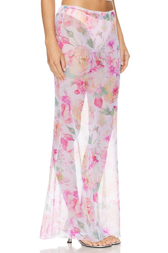 view 2 of 4 JUPE MAXI TRANSPARENTE in Vintage Floral