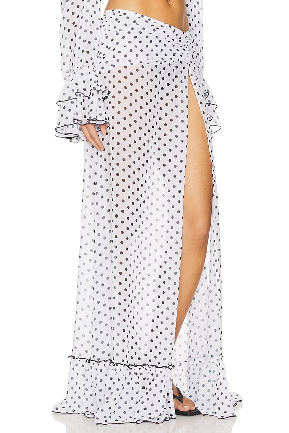 view 2 of 6 Josie Skirt in White Polka Dot