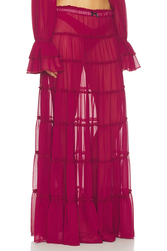 view 2 of 6 FALDA LARGA DE TALLE BAJO ELMA in Volcanic Gem