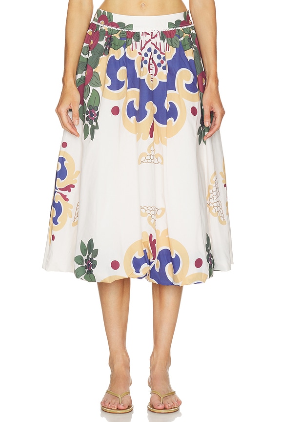 view 1 of 6 FALDA MIDI SOLANA in Concorde Bloom