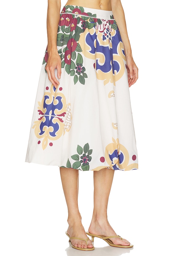 view 2 of 6 FALDA MIDI SOLANA in Concorde Bloom