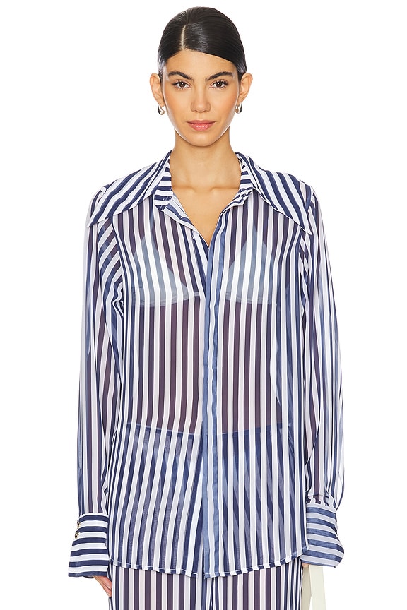 view 2 of 6 NEOMI 탑 in Ocean Stripes