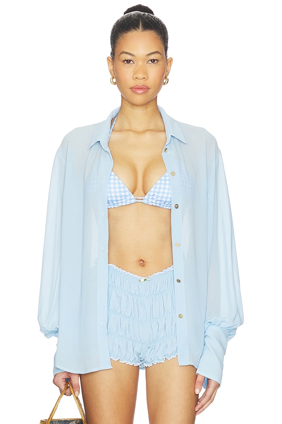 view 1 of 5 Paloma Shirt in Pacific Blue