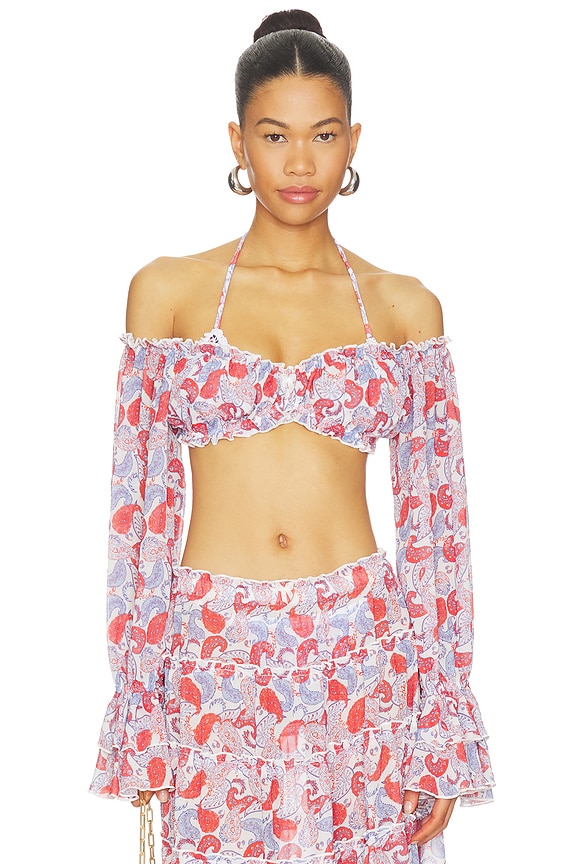 view 1 of 4 TOP BLUSA ELMA in Catalan Paisley