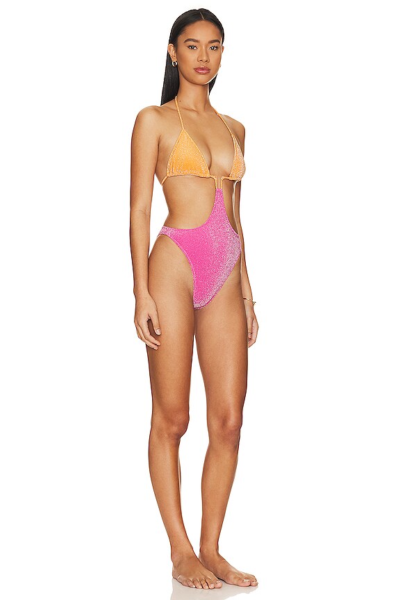 view 2 of 4 Mellany One Piece in Orange & Pink Mixlu