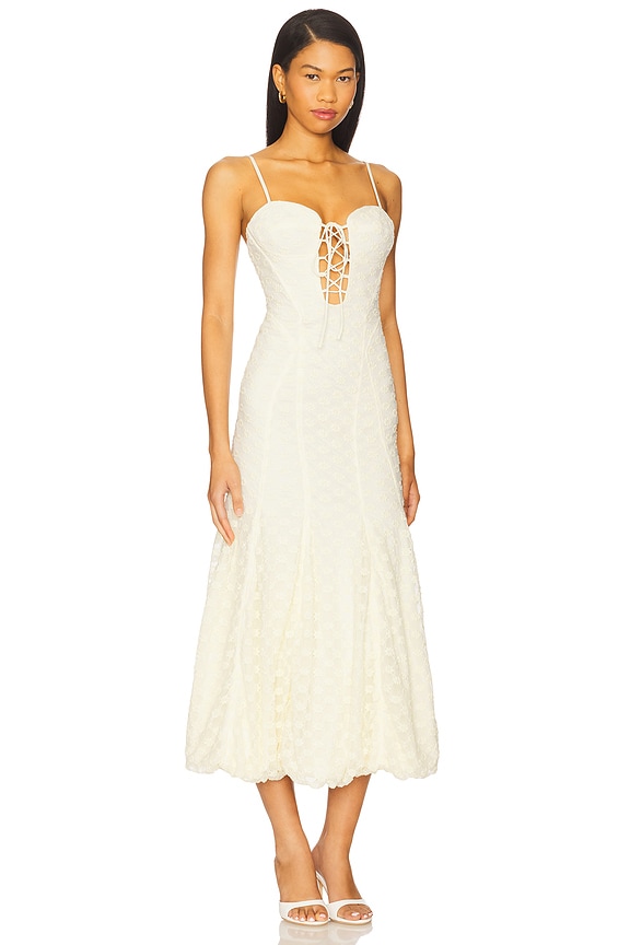 view 2 of 4 VESTIDO A MEDIA PIERNA DELANEY in Ivory