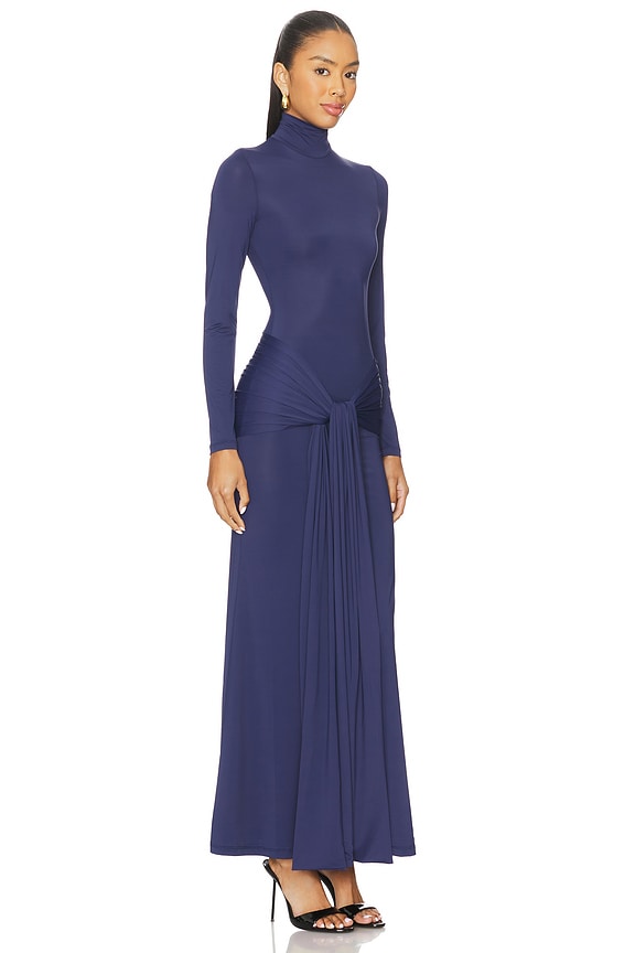 view 2 of 3 Alix Maxi Tie Front Dress in Navy