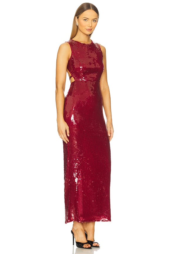 view 2 of 4 x REVOLVE X Revolve Portia Sequin Maxi Dress in Burgundy