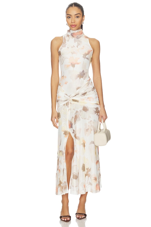 view 1 of 4 Leanna Mesh Midi Dress in Ivory Floral
