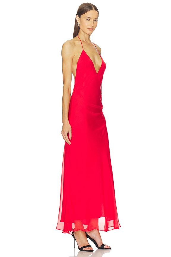 Bardot Cyrel Cut Out Maxi Dress in Fire Red