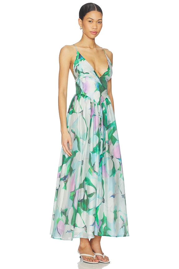 view 2 of 3 VESTIDO ARLETHA in Green Floral