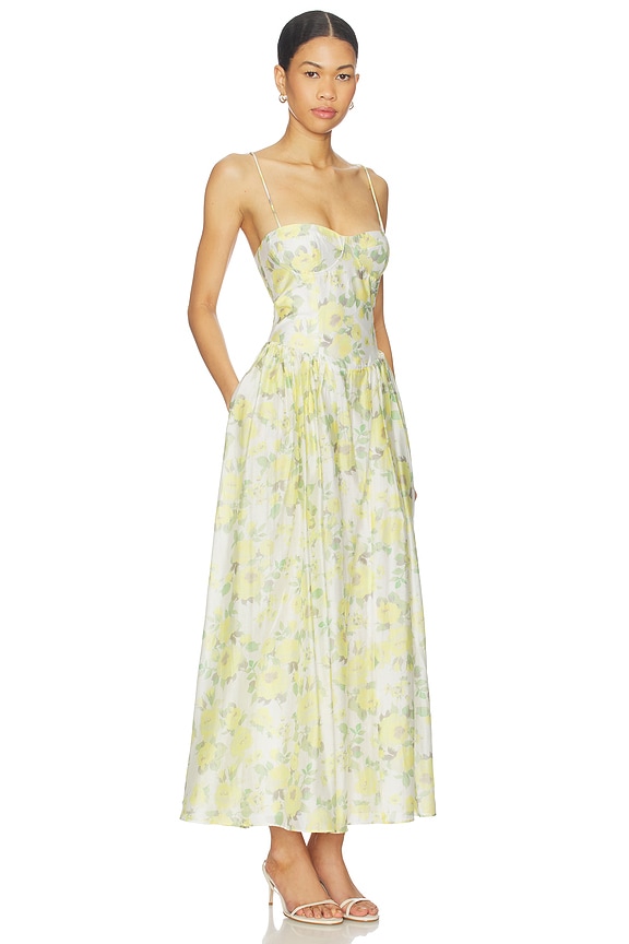 view 2 of 3 VESTIDO ESTIE in Yellow Floral