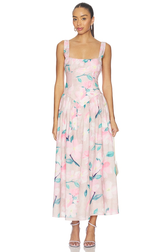 view 1 of 3 Cartia Printed Midi Dress in Pink Floral
