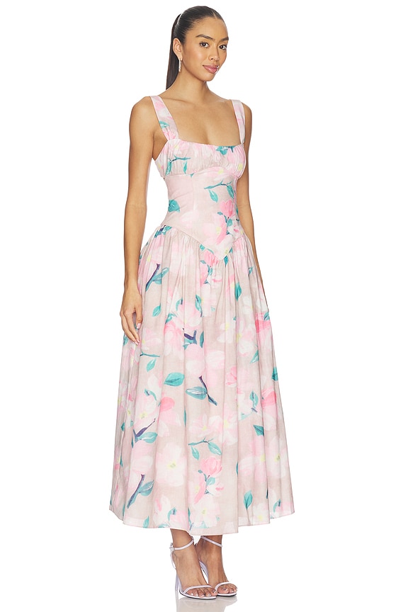 view 2 of 3 Cartia Printed Midi Dress in Pink Floral