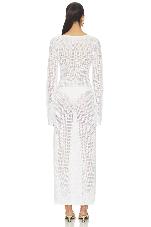 Bardot Bryn Crochet Maxi Dress in Ivory