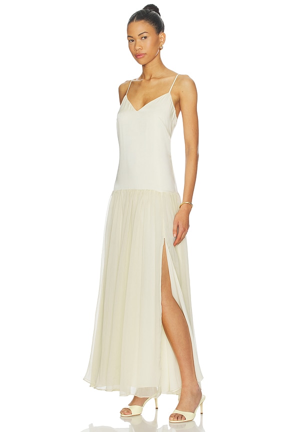 view 2 of 3 Linara Halter Neck Maxi Dress in Ivory