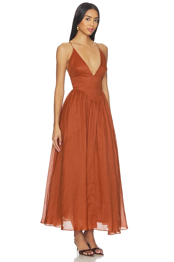 view 2 of 3 VESTIDO ARLETHA in Burnt Copper