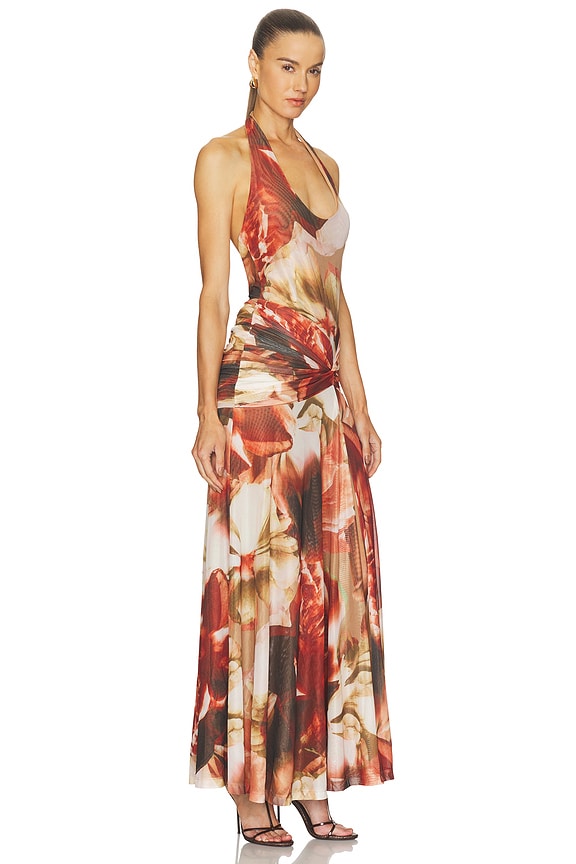 view 2 of 3 ROBE SARIBA in Burnt Orange Floral